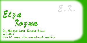 elza kozma business card